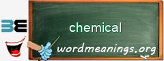 WordMeaning blackboard for chemical